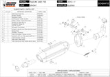 Tubo De Escape Con Homologación Acústica Suono Acero Carbono - Mivv Compatible Con Suzuki Gsr 750 (2011-2016)