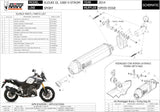 Tubo De Escape Con Homologación Acústica Speed Edge Acero Carbono - Mivv Compatible Con Suzuki Dl 1000 V-Strom (2014-2020)