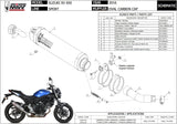 Tubo De Escape Sin Catalizador Y Sin Homologación Acústica Gp Acero Negro - Mivv Compatible Con Suzuki Van 200 (2016-2017)