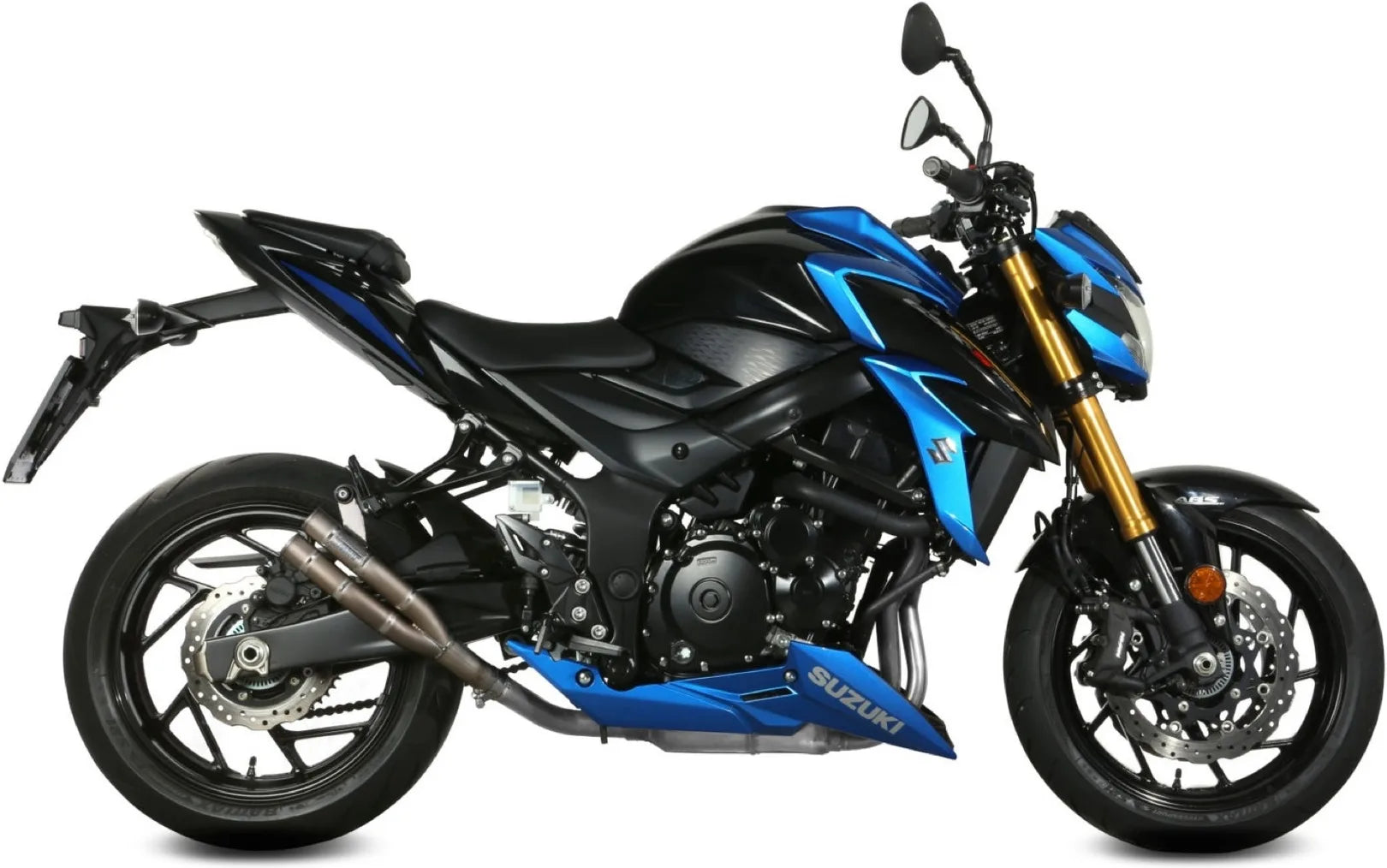 Tubo De Escape Sin Catalizador Y Sin Homologación Acústica Double Gun Acero - Mivv Compatible Con Suzuki Gsx-S 750 (2017-2020)