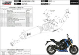 Tubo De Escape Con Homologación Acústica Gp Carbono - Mivv Compatible Con Suzuki Gsx-S 750 (2017-2020)