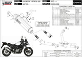 Tubo De Escape Sin Catalizador Y Con Homologación Acústica Speed Edge Acero Carbono - Mivv Compatible Con Suzuki Dl 650 V-Strom (2017-2024)