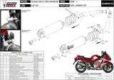 Escape Doble Con Homologación Acústica Oval Titano Carbono - Mivv Compatible Con Suzuki Gsx-R 1300 Hayabusa (2008-2017)