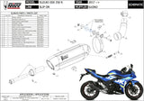 Tubo De Escape Con Homologación Acústica Suono Acero Carbono - Mivv Compatible Con Suzuki Gsx 250 R (2017-2020)