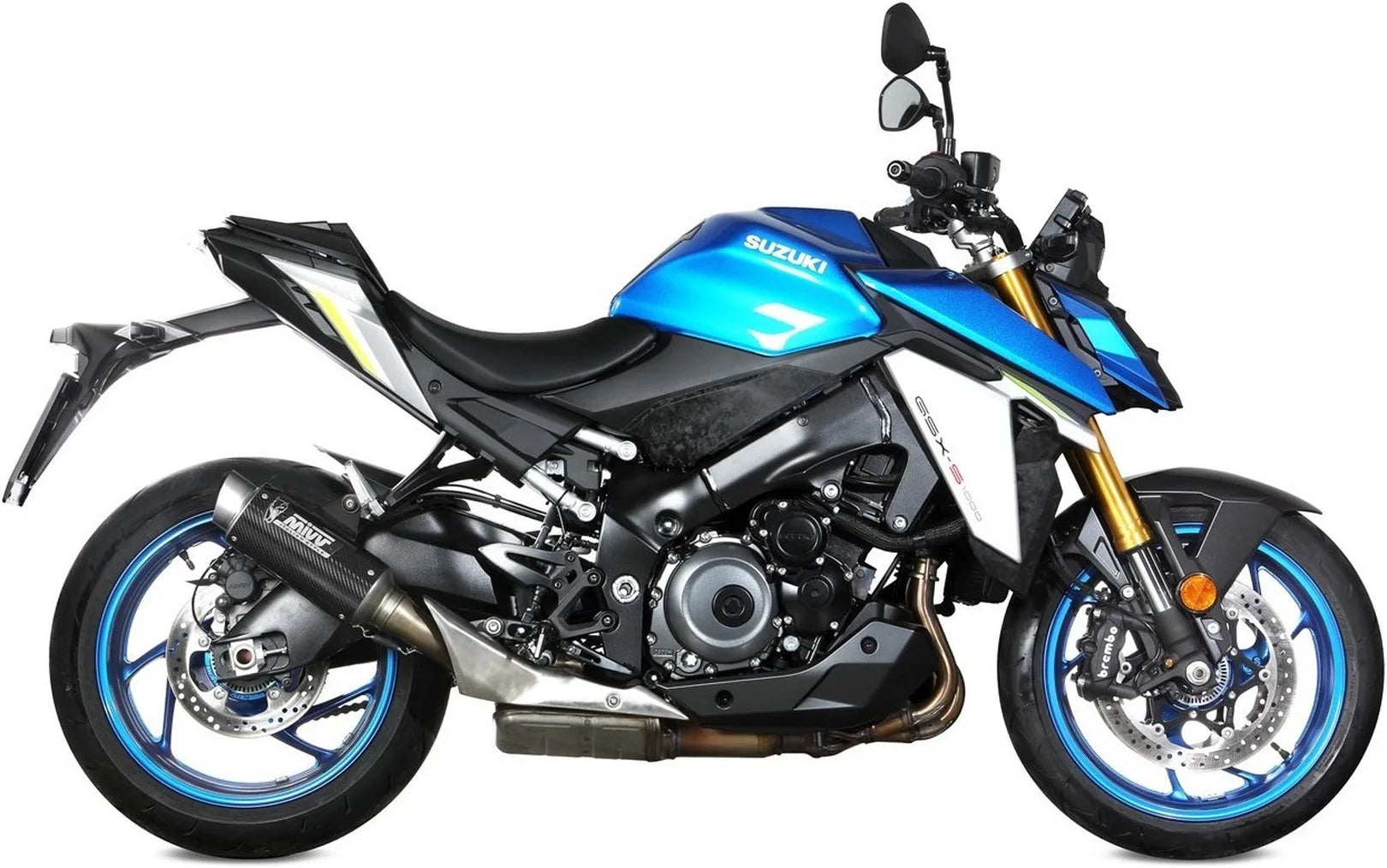 Tubo De Escape Con Homologación Acústica Gppro Carbono - Mivv Compatible Con Suzuki Gsx-S 950 (2021-2023)