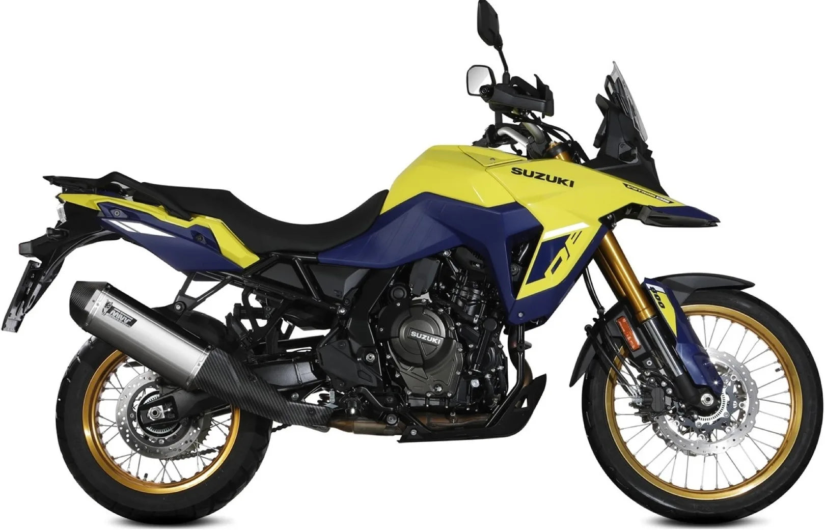 Tubo De Escape Con Homologación Acústica Speed Edge Acero Carbono - Mivv Compatible Con Suzuki V-Strom 800 De (2023-2024)