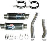 Escape Doble Sin Catalizador Con Homologación Acústica Round Carbono - Termignoni Compatible Con Suzuki Gsx-R 1000 (2009-2011)