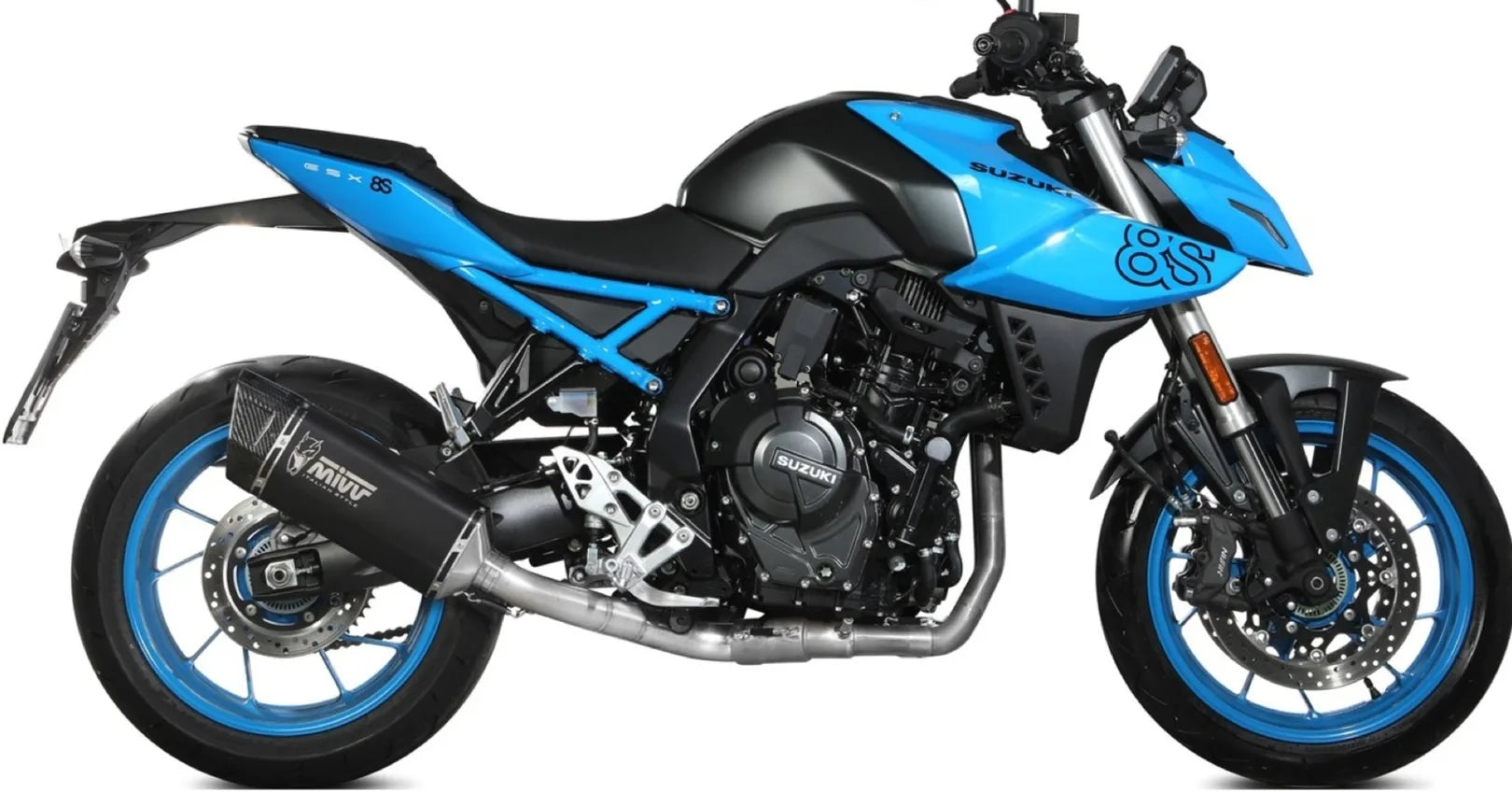 Sistema De Escape Completo Sin Catalizador Y Sin Homologación Acústica Sr-1 Acero Negro - Mivv Compatible Con Suzuki Gsx 8S (2022-2024)