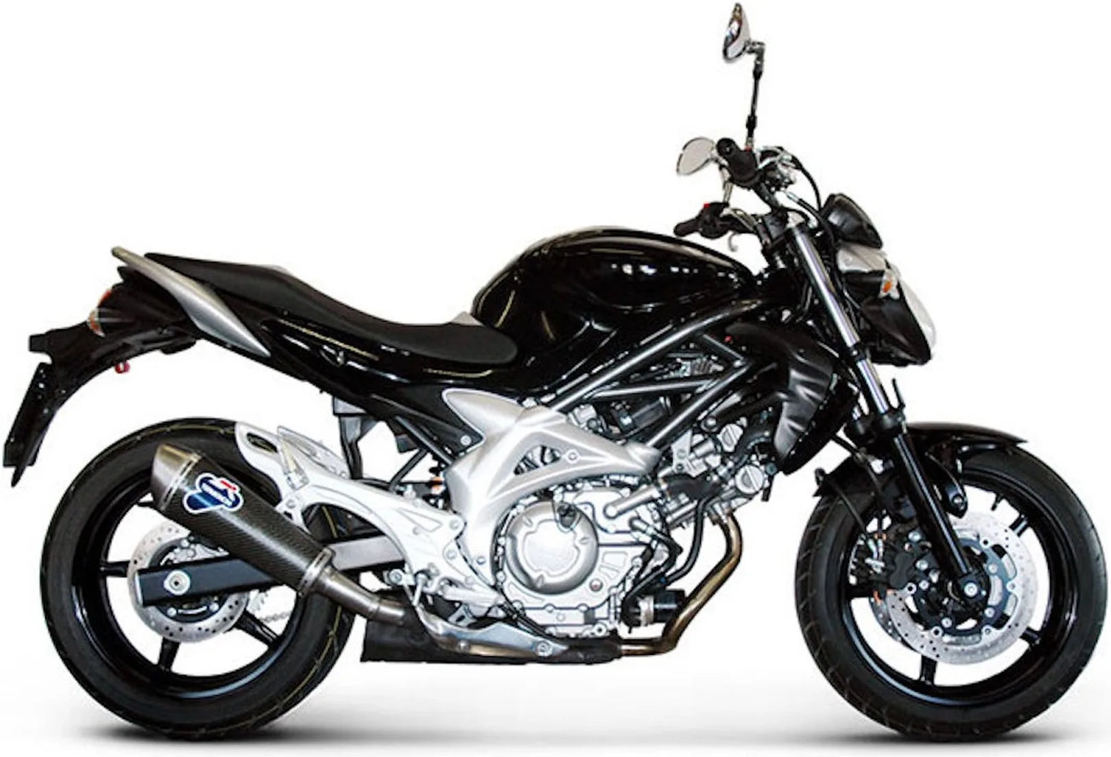Tubo De Escape Con Homologación Acústica Oval Carbono - Termignoni Compatible Con Suzuki Gladius (2009-2019)