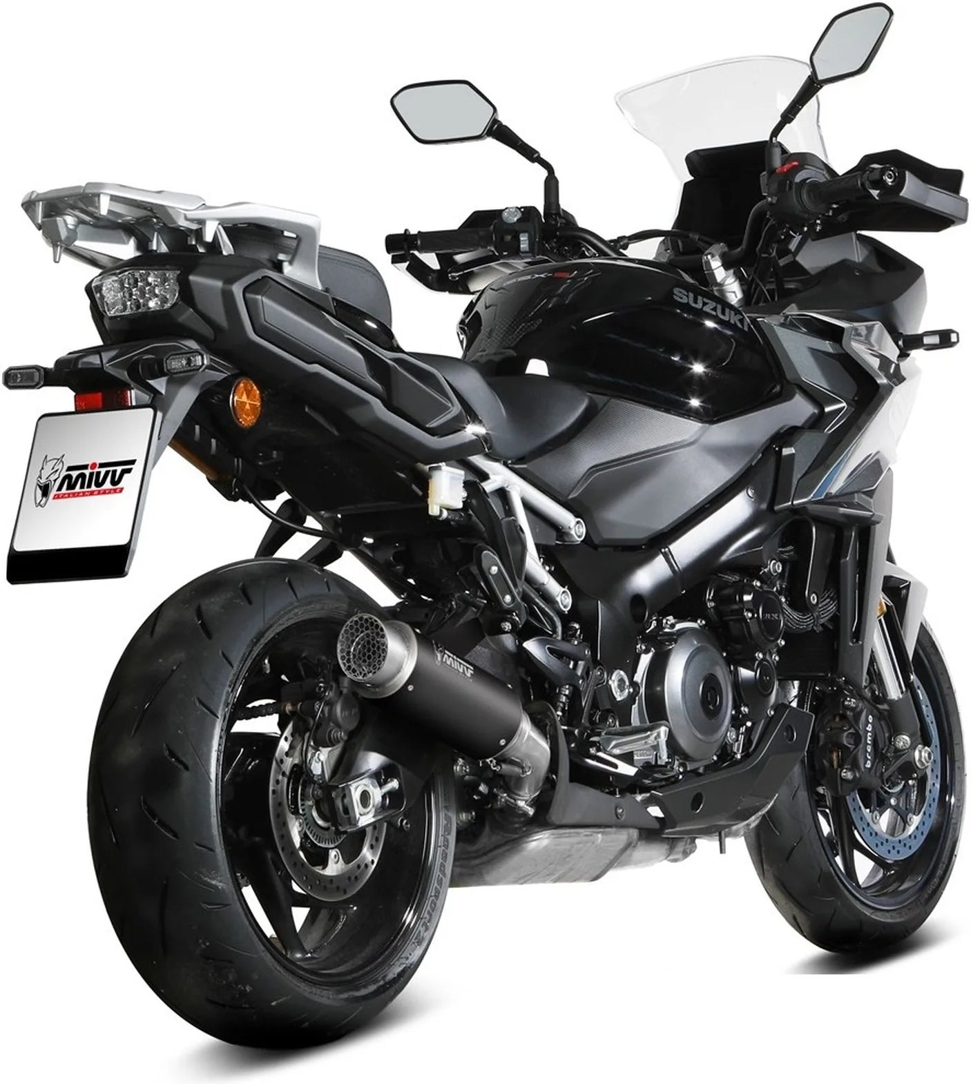 Tubo De Escape Con Homologación Acústica Gppro Acero Negro - Mivv Compatible Con Suzuki Gsx-S 1000 Gx (2024)