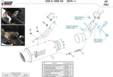 Tubo De Escape Con Homologación Acústica Gppro Acero Negro - Mivv Compatible Con Suzuki Gsx-S 1000 Gx (2024)