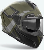 Casco Integral Para Moto Airoh Spark 2 - Sp2D70 Thermoplastic Hrt Verde Militar Mate Dart Talla S