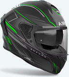 Casco Integral Para Moto Airoh Spark 2 - Sp2Sh33 Thermoplastic Hrt Verde Mate Shadow Talla M