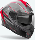 Casco Integral Para Moto Airoh Spark 2 - Sp2Sh55 Thermoplastic Hrt Rojo Gloss Shadow Talla S