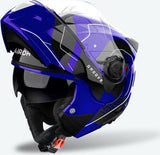 Flip-Up Motorcycle Helmet Airoh Specktre - Specg18 Thermoplastic Hrt Gloss Blue Groove Size L