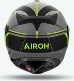 Casco Modular Para Moto Airoh Specktre - Specl31 Thermoplastic Hrt Amarillo Mate Leaf Talla Xs