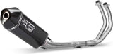 Sistema De Escape Completo Sin Catalizador Y Con Homologación Acústica Speed Edge Acero Negro Carbono - Mivv Compatible Con Kymco Ak 550 (2017-2020)