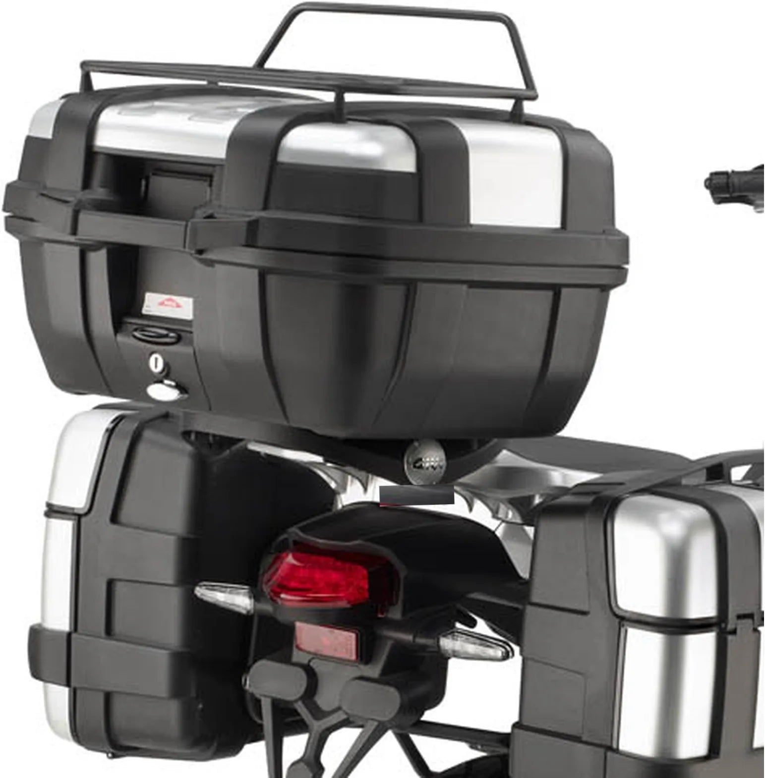 Baúl Monokey Trekker Aluminio Negro 46 Lt Trekker Aluminio - Givi Compatible Con Honda Crosstourer 1200 - Dct (2012-2019)