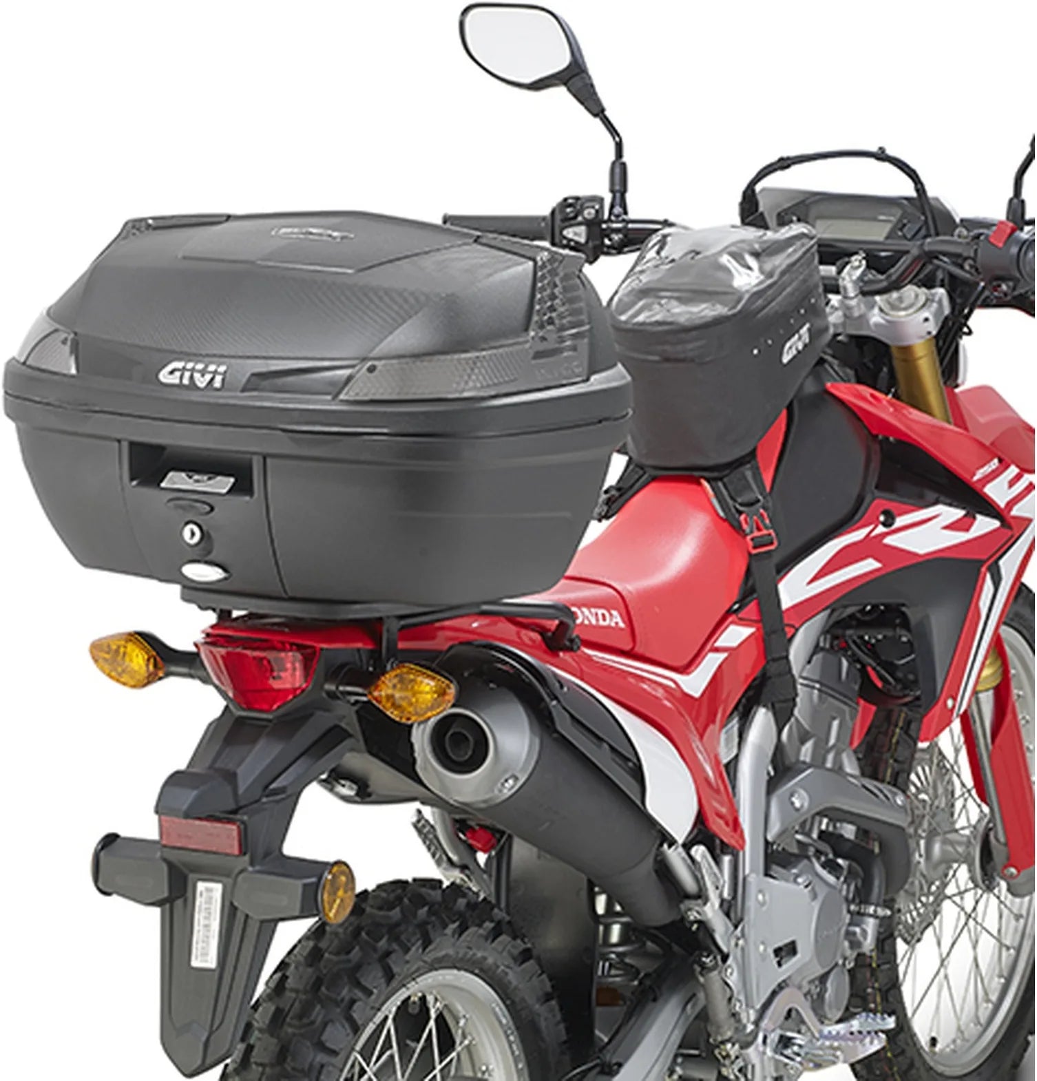 Baúl Monolock Negro Tech 29 Lt Plastico - Givi Compatible Con Honda Crf 250 Rally (2017-2020)