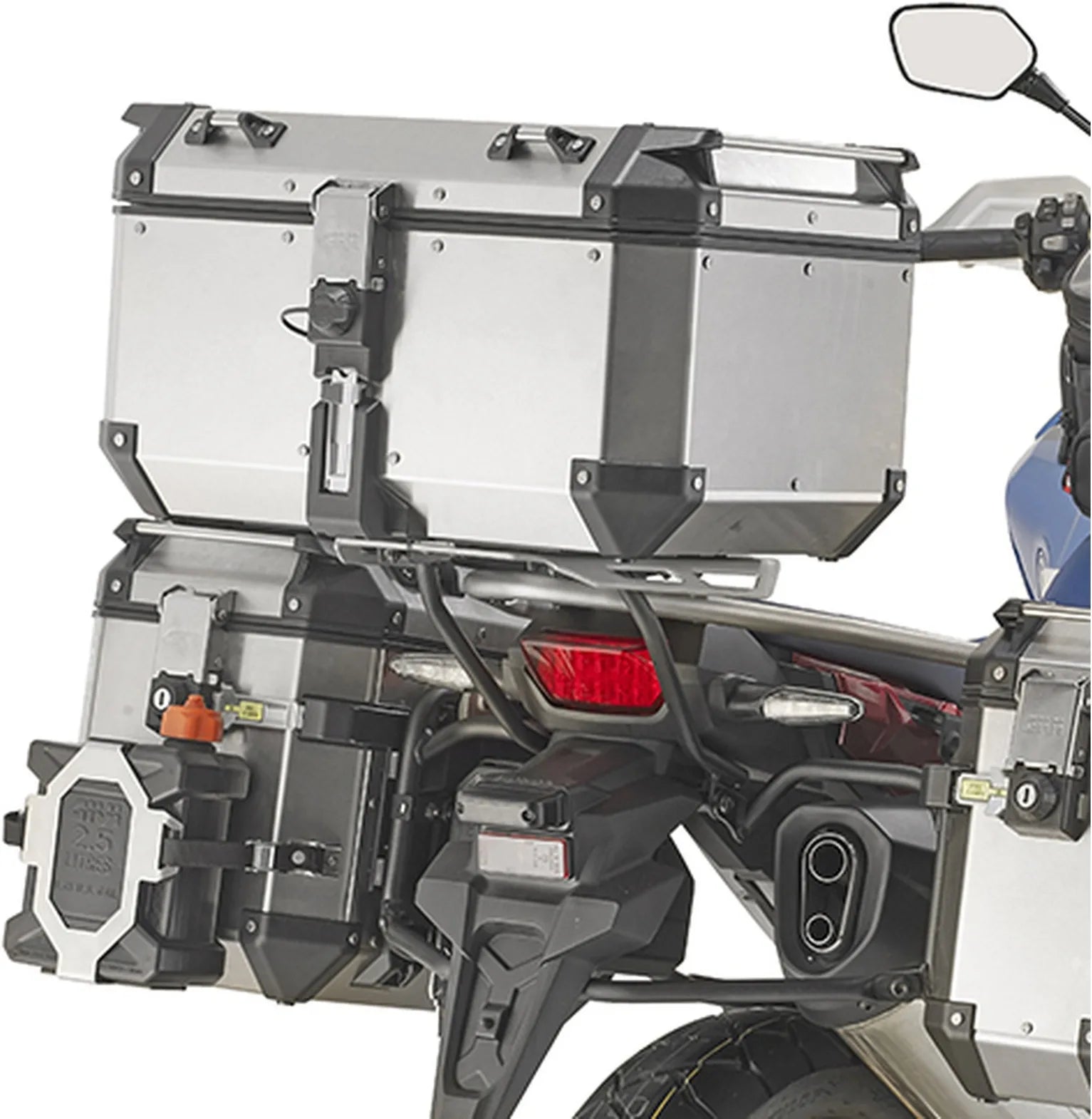 Baúl Monokey Trekker Aluminio Negro 52 Lt Trekker Aluminio - Givi Compatible Con Honda Crf 1000 L Africa Twin Adventure Sports (2018-2019)