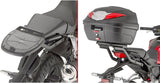 Monolock Blade Black Tech Top Case - 37 Lt Blade Technopolymer - Givi Compatible With Honda Cb 125 R (2018-2020)