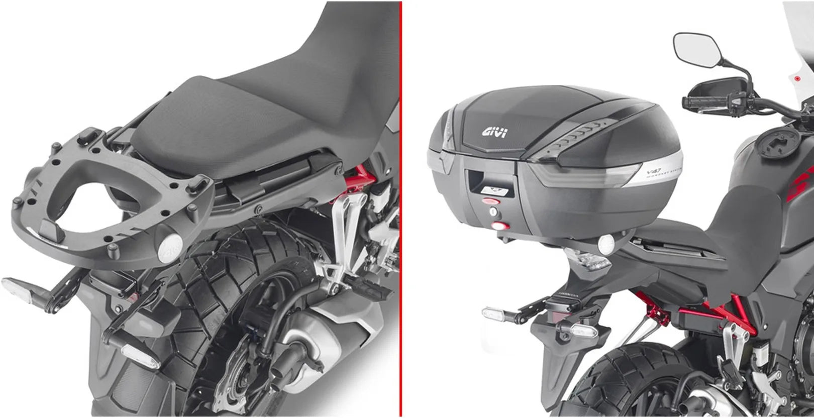 Baúl Monolock Negro 30 Lt C30N Plastico - Givi Compatible Con Honda Cb 500 X (2019-2023)