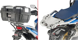 Monokey Trekker Lite Black Top Case - 52 Lt Trekker Lite Technopolymer - Givi Compatible With Honda Crf 1100 L Africa Twin Adventure Sports (2020-2023)