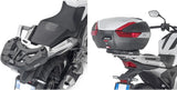 Baúl Monolock Alpina Aluminio Negro 44 Lt Por Portapaquetes Original Alpina Aluminio - Givi Compatible Con Honda Nc 750 X (2021-2024)