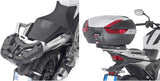 Monokey Carbon Look Tech Top Case - 47 Lt For Original Rack Technopolymer - Givi Compatible With Honda Nc 750 X (2025)