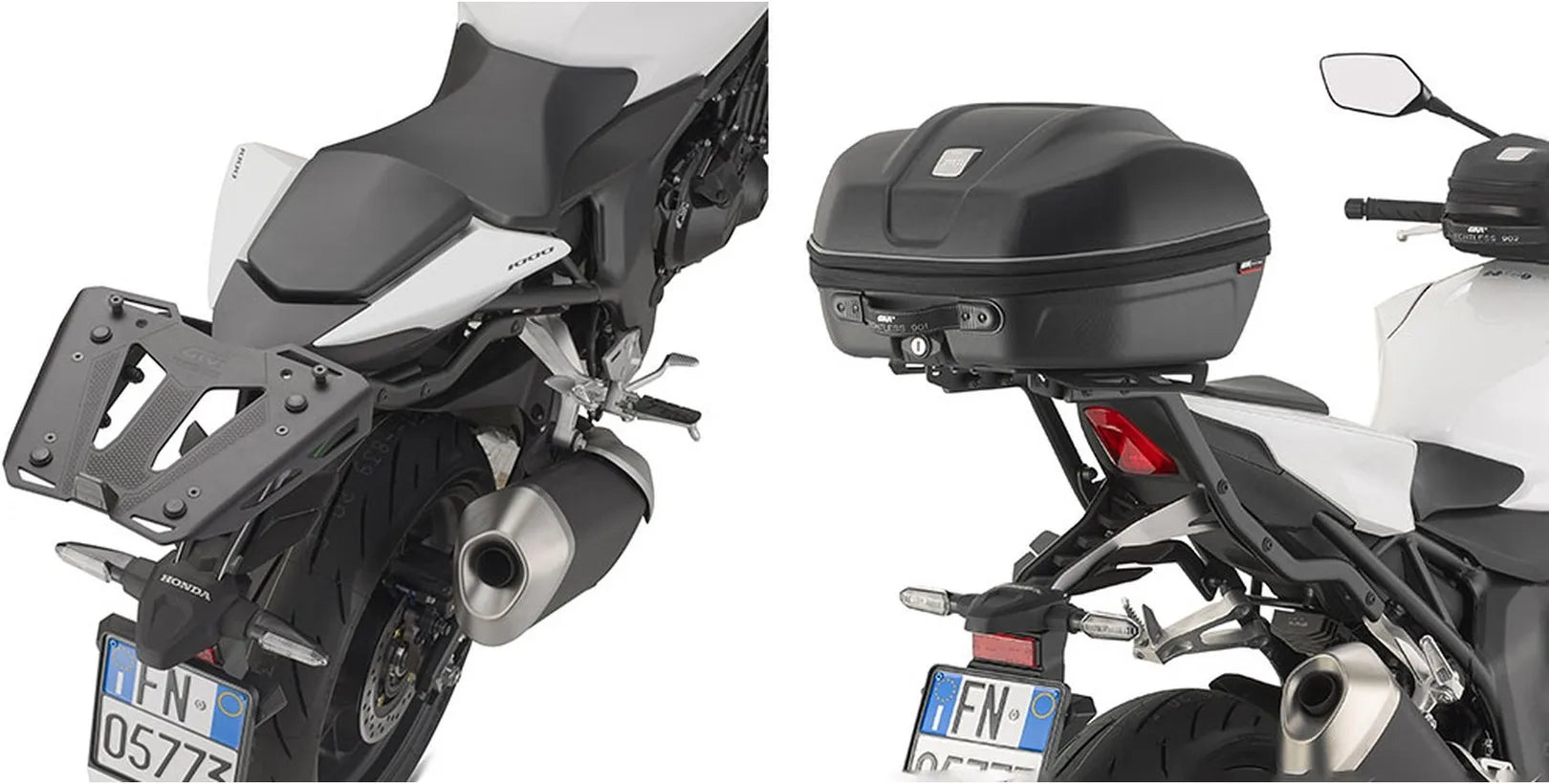 Baúl Monolock Negro 30 Lt C30N Plastico - Givi Compatible Con Honda Cb 1000 Hornet (2025)