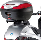 Monolock Simply Iv Black Tech Top Case - 45 Lt Simply Iv Technopolymer - Givi Compatible With Piaggio Mp3 500 Business (2012-2013)