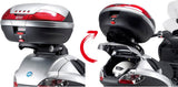 Monokey Trekker Black Aluminium Top Case - 33 Lt Trekker Aluminium - Givi Compatible With Piaggio Mp3 300 - 400 Touring (2011)