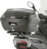 Monolock Vision Black Tech Top Case - 34 Lt Vision Technopolymer - Givi Compatible With Mbk Tryptik 125 (2014-2017)