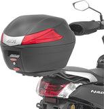 Monolock Vision Black Tech Top Case - 34 Lt Vision Technopolymer - Givi Compatible With Yamaha N-Max 125 - 155 (2015-2020)