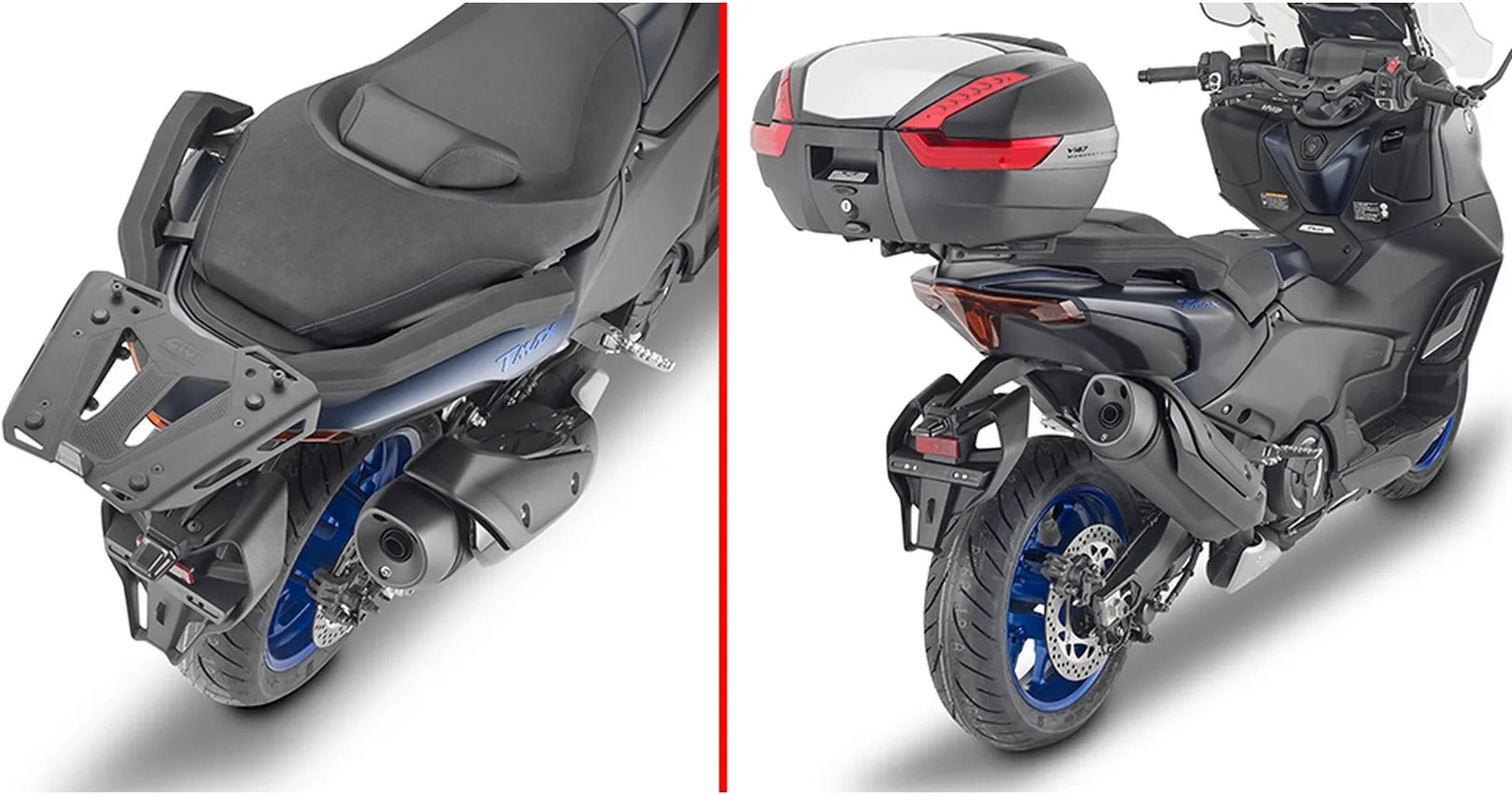 Baúl Monokey Maxia 5 Plata 58 Lt Maxia 5 Plastico - Givi Compatible Con Yamaha T-Max 560 (2022-2024)