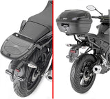 Baúl Monolock Riviera Negro Tech 46 Lt Riviera Plastico - Givi Compatible Con Yamaha Mt-125 (2020-2024)