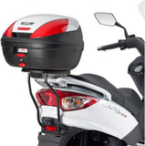 Monolock Vision Black Top Case - 34 Lt Vision Technopolymer - Givi Compatible With Sym Joyride 125 - 200 Evo (2009-2022)