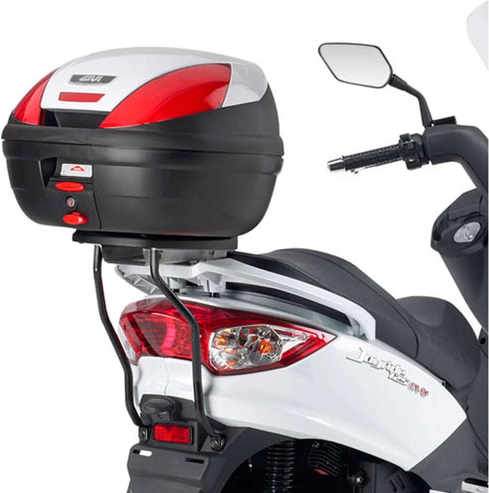 Monolock Black Tech Top Case - 30 Lt C30Nt Technopolymer - Givi Compatible With Sym Joyride 125 - 200 Evo (2009-2022)
