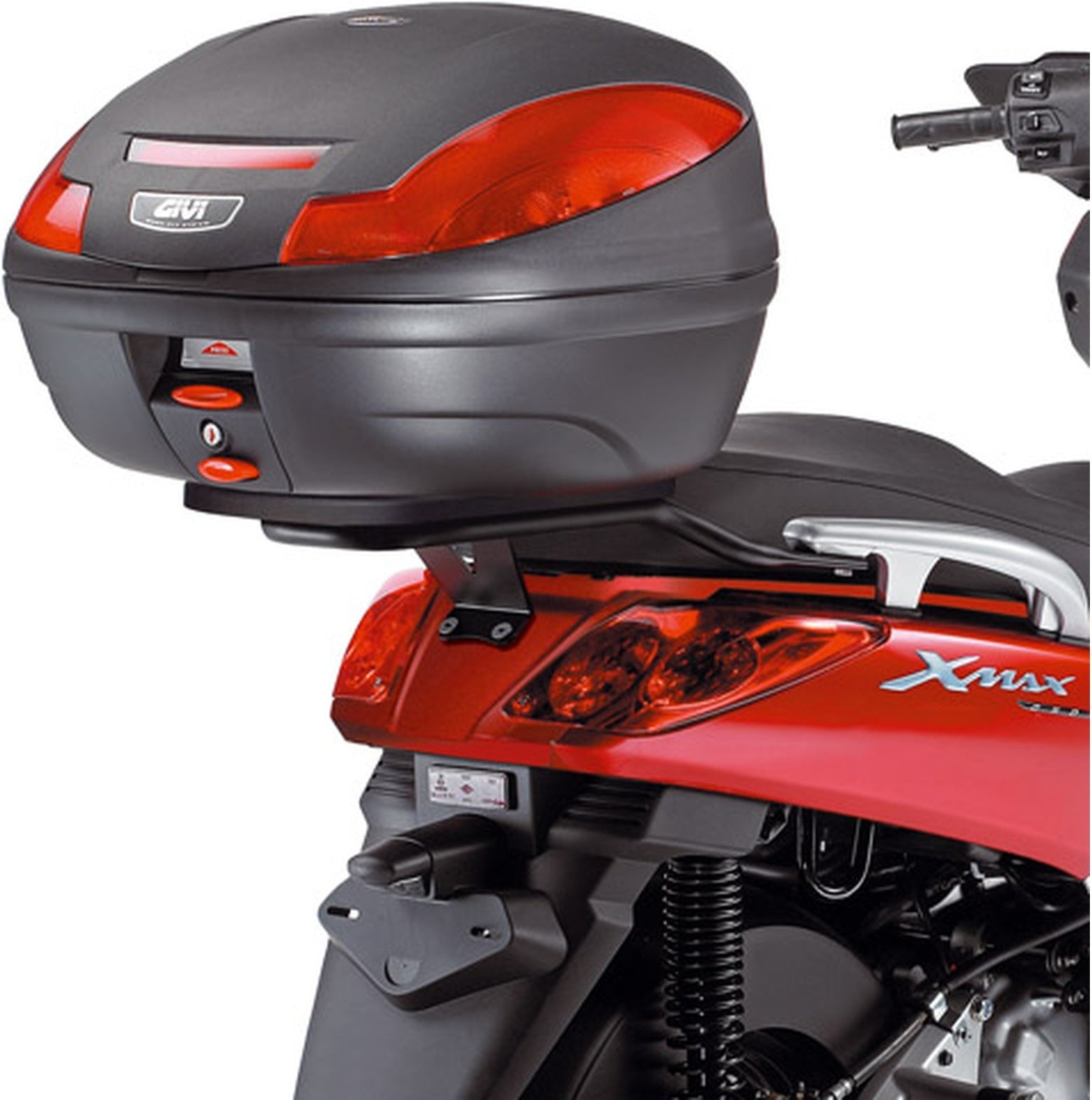 Monolock Vision Black Top Case - 34 Lt Vision Technopolymer - Givi Compatible With Mbk Skycruiser 125 (2005-2009)