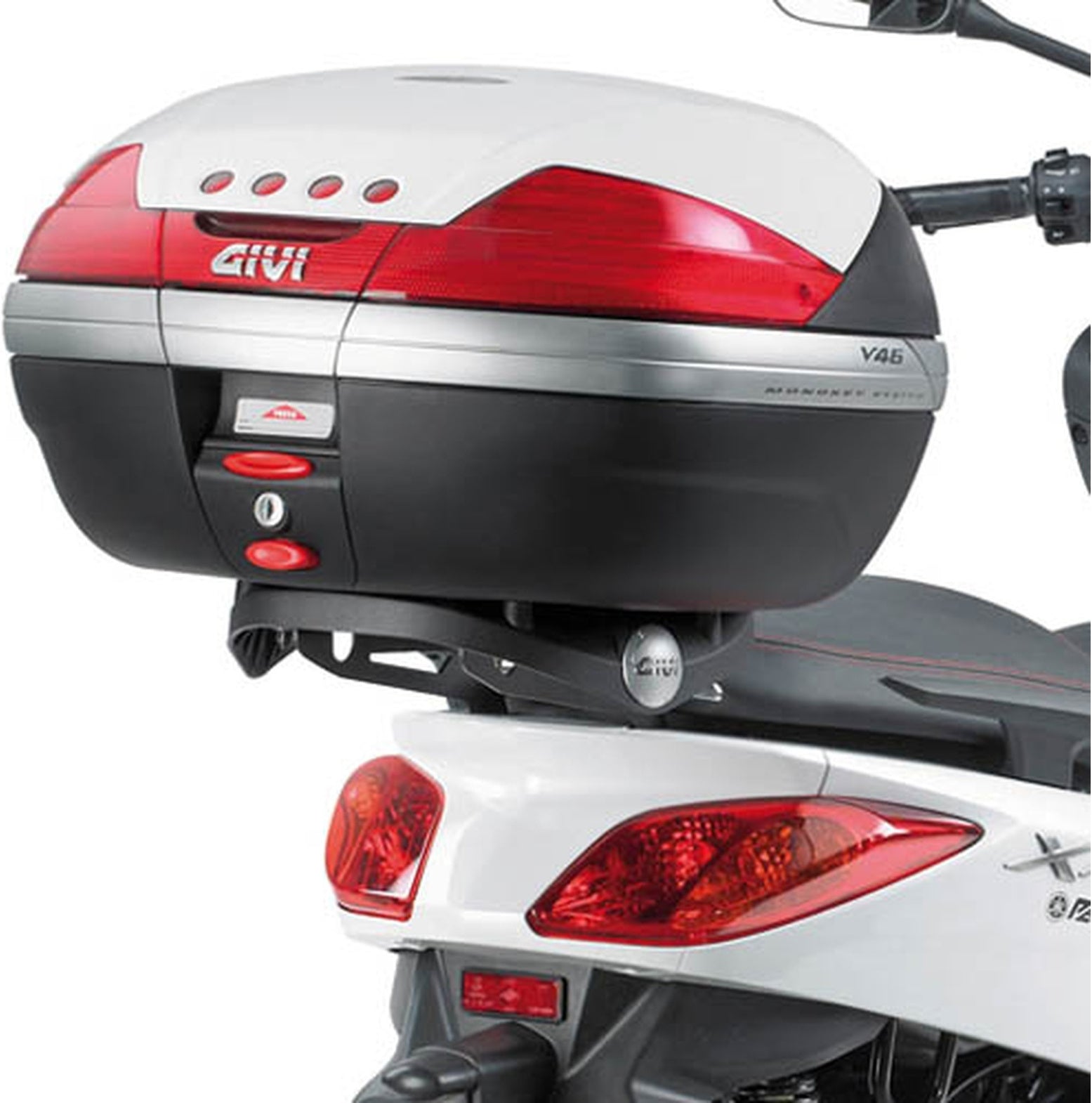 Monokey Trekker Outback Evo Smart Black Aluminium Top Case - 58 Lt Trekker Outback Evo Smart Aluminium - Givi Compatible With Mbk Skycruiser 125 (2010-2012)