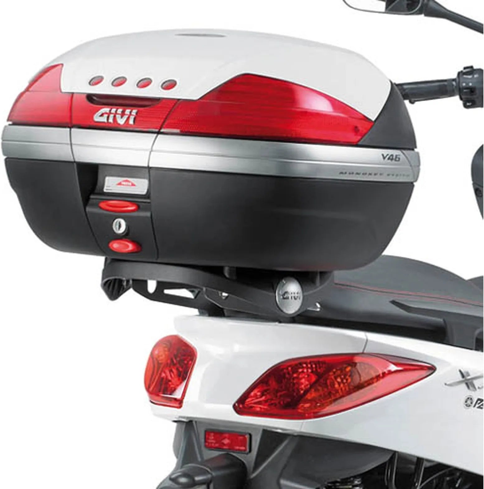 Baúl Monokey Carbon Look Tech 47 Lt Plastico - Givi Compatible Con Yamaha X-Max 125 - 250 (2010-2013)