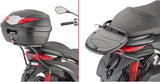 Baúl Monolock Vision Negro Tech 34 Lt Vision Plastico - Givi Compatible Con Piaggio Mp3 300 Hpe (2019-2024)