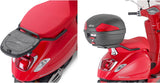 Monolock Vision Black Top Case - 34 Lt Vision Technopolymer - Givi Compatible With Piaggio Vespa Primavera 50 - 125 - 150 (2014-2024)