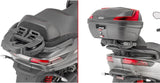 Baúl Monolock Riviera Negro Tech 46 Lt Riviera Plastico - Givi Compatible Con Piaggio Mp3 350 - 400 - 500 Sport (2018-2021)