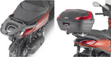 Monolock Black Top Case - 29 Lt Technopolymer - Givi Compatible With Piaggio Beverly 300 - 400 Hpe (2021-2024)