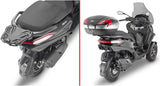Monokey Silver Tech Top Case - 47 Lt Technopolymer - Givi Compatible With Piaggio Mp3 400 Sport Hpe (2022-2024)