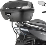 Monolock Blade Black Top Case - 37 Lt Blade Technopolymer - Givi Compatible With Kymco Xciting 400 I (2013-2017)
