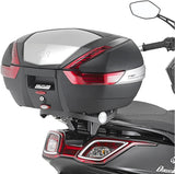 Monolock Vision Black Tech Top Case - 34 Lt Vision Technopolymer - Givi Compatible With Kymco Downtown 125 I Tcs Abs (2015-2024)