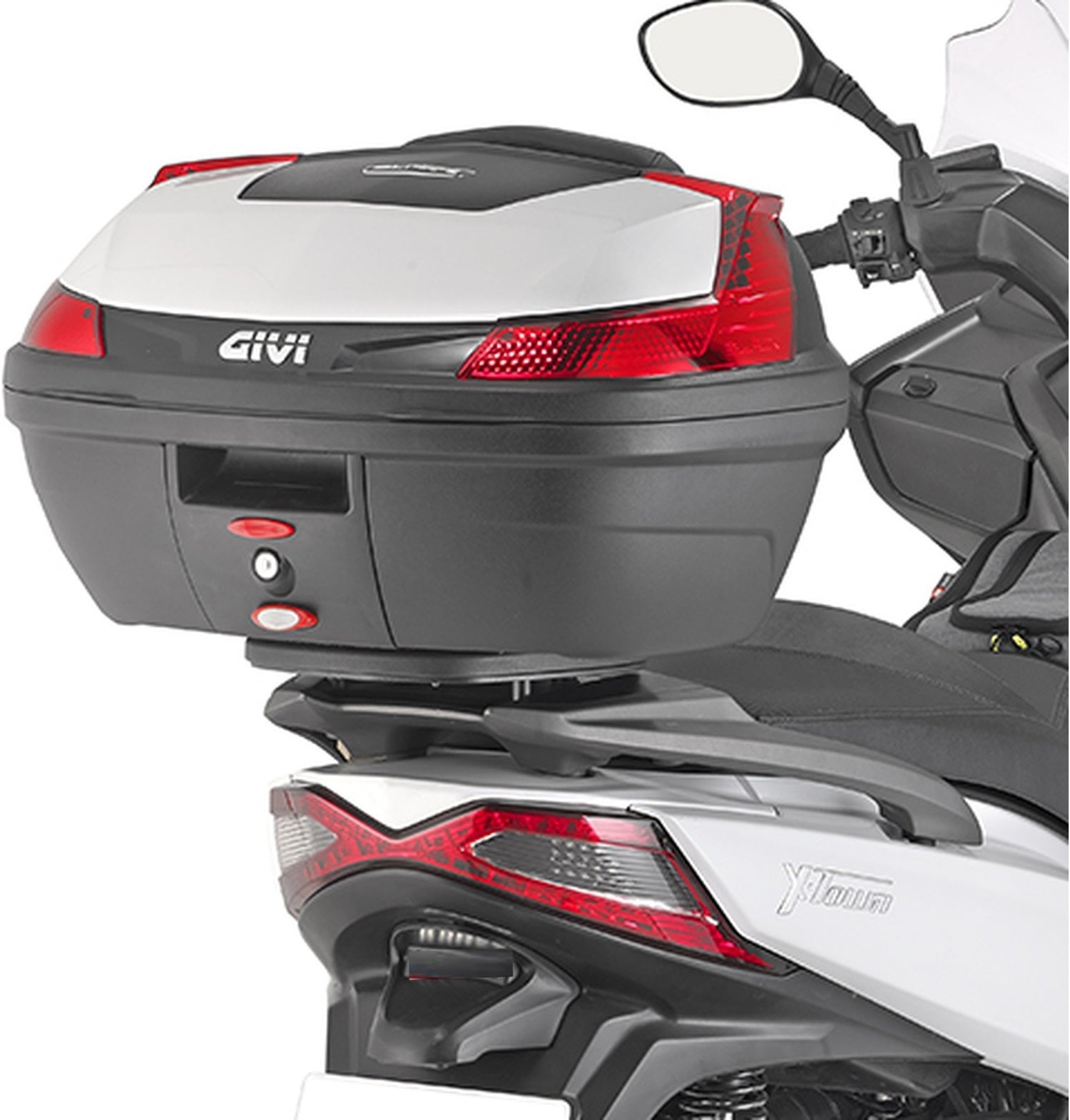 Monokey Trekker Alaska Black Aluminium Top Case - 56 Lt Trekker Alaska Aluminium - Givi Compatible With Kymco Xtown 125 - 300 (2016-2024)
