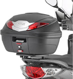 Monolock Alpina Black Aluminium Top Case - 44 Lt Alpina Aluminium - Givi Compatible With Sym Symphony St 50 - 125 (2015-2020)